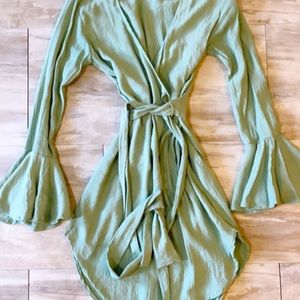 MINT WRAP DRESS